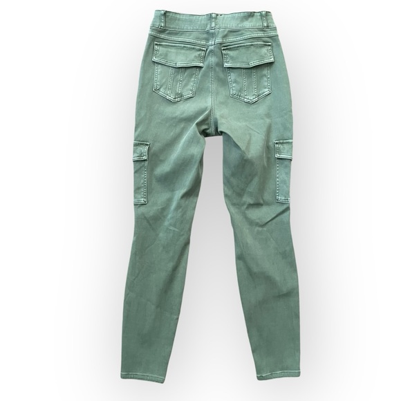 Spanx women’s stretch twill ankle cargo pant in soft sage size L green skinny - Picture 5 of 8
